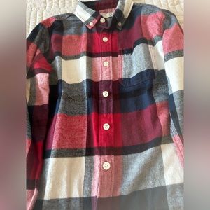 Abercrombie boys flannel plaid shirt size 7/8 like new!